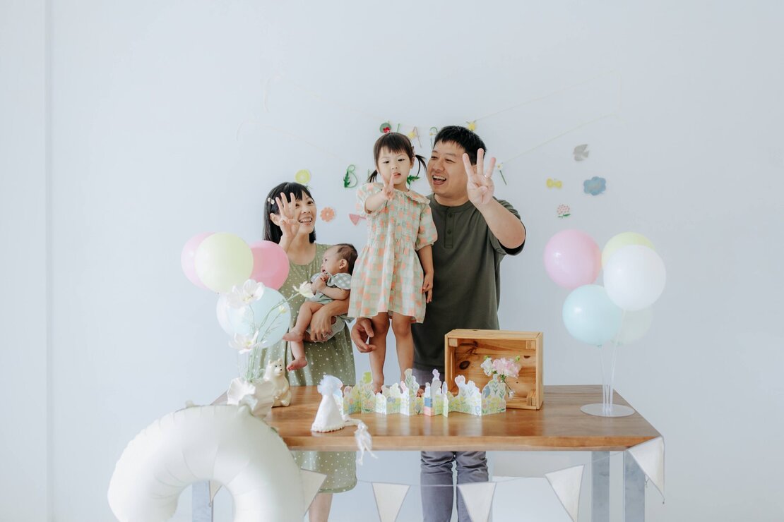 台中家庭寫真全家福,週歲派對包套場地推薦